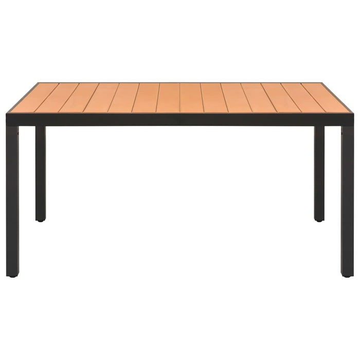 Set mobilier pentru grădină, 7 piese, negru, aluminiu WALTI