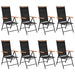 Set mobilier de grădină, 9 piese, negru, aluminiu - WALTI WALTI