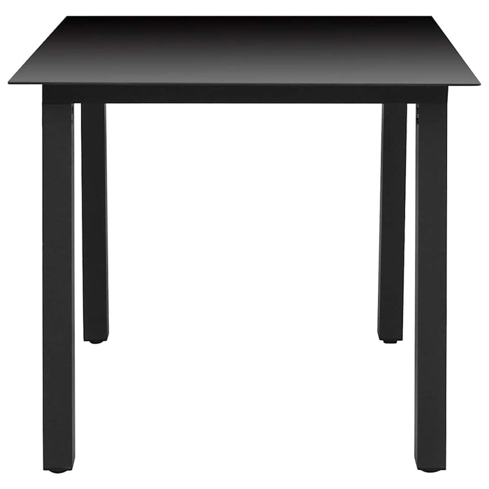 Set mobilier de grădină, 5 piese, negru, aluminiu WALTI