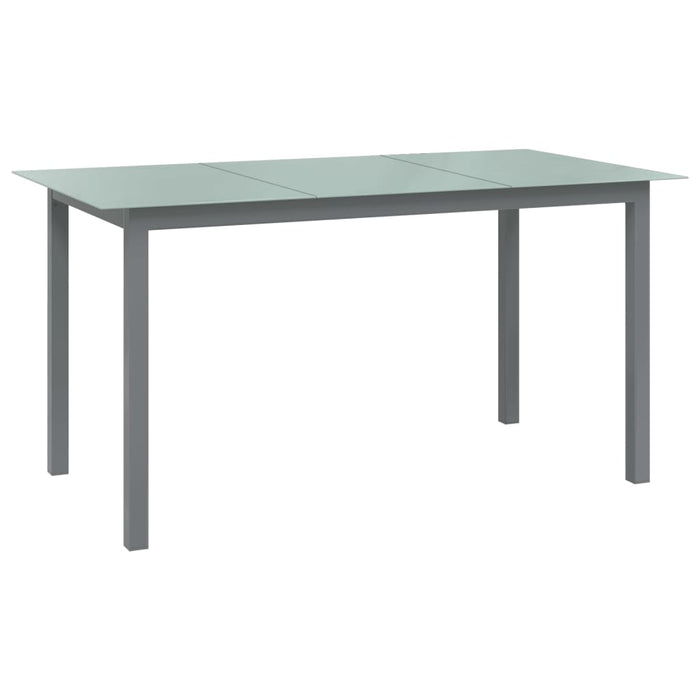 Set mobilier de grădină, 7 piese, argintiu și negru, aluminiu - WALTI WALTI