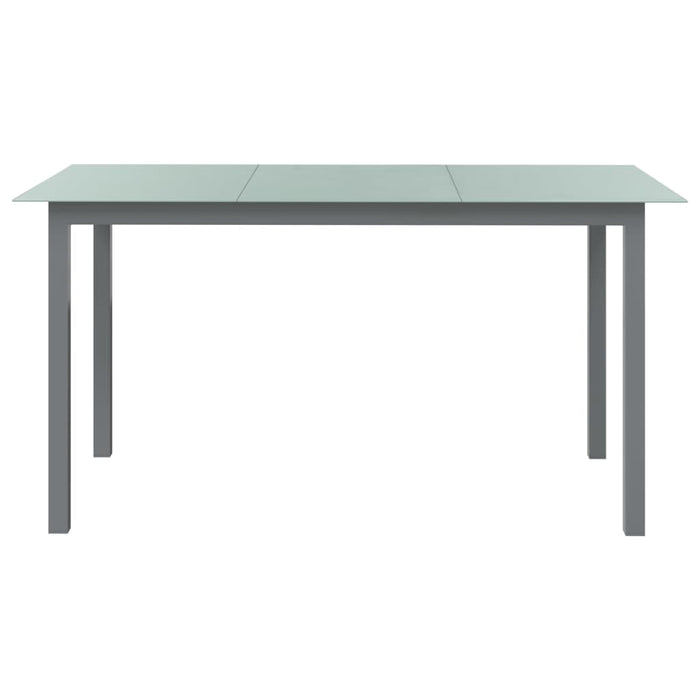 Set mobilier de grădină, 7 piese, argintiu și negru, aluminiu - WALTI WALTI