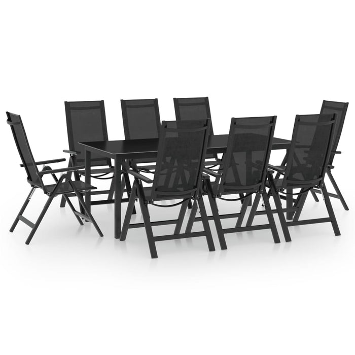 Set mobilier de grădină, 9 piese, antracit, aluminiu - WALTI WALTI