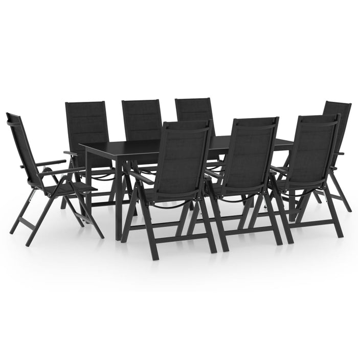 Set mobilier de grădină, 9 piese, antracit, aluminiu - WALTI WALTI