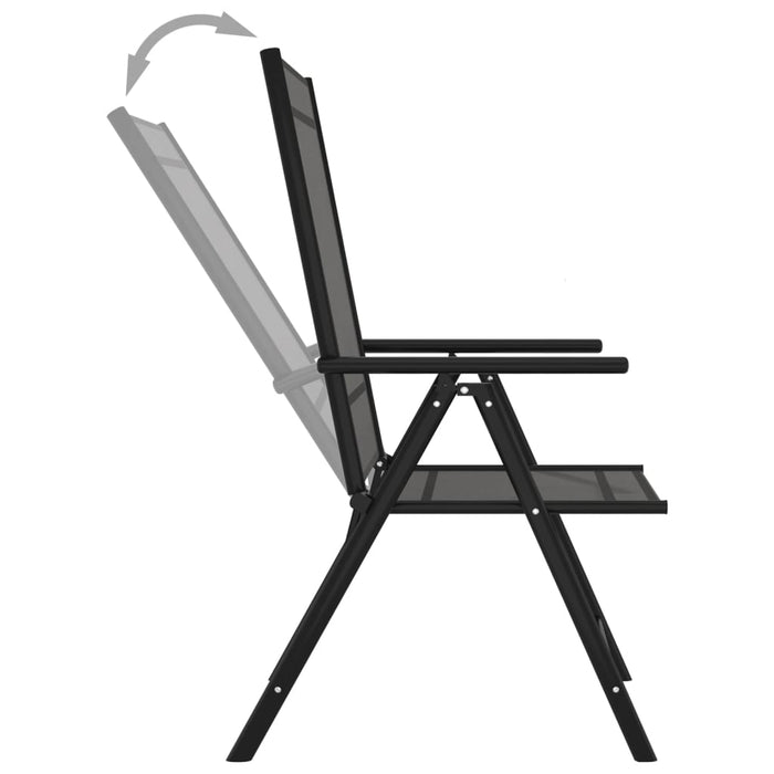 Set mobilier de grădină, 9 piese, negru și antracit WALTI