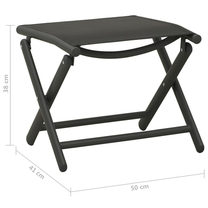 Set mobilier de grădină, 9 piese, negru și antracit WALTI