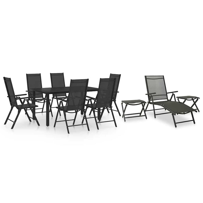 Set mobilier de grădină, 10 piese, negru și antracit - WALTI WALTI