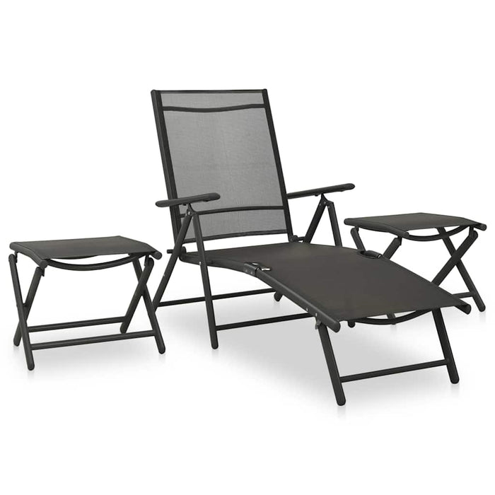 Set mobilier de grădină, 10 piese, negru și antracit - WALTI WALTI
