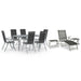 Set mobilier de grădină, 10 piese, negru și argintiu - WALTI WALTI