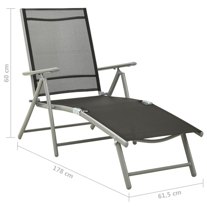 Set mobilier de grădină, 10 piese, negru și argintiu - WALTI WALTI