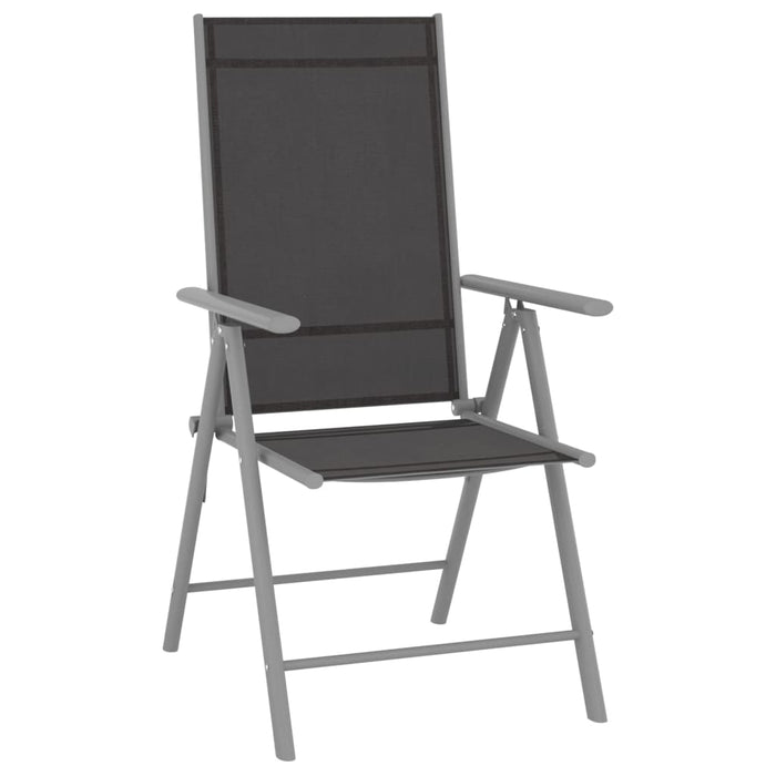 Set mobilier de grădină, 10 piese, negru și argintiu - WALTI WALTI