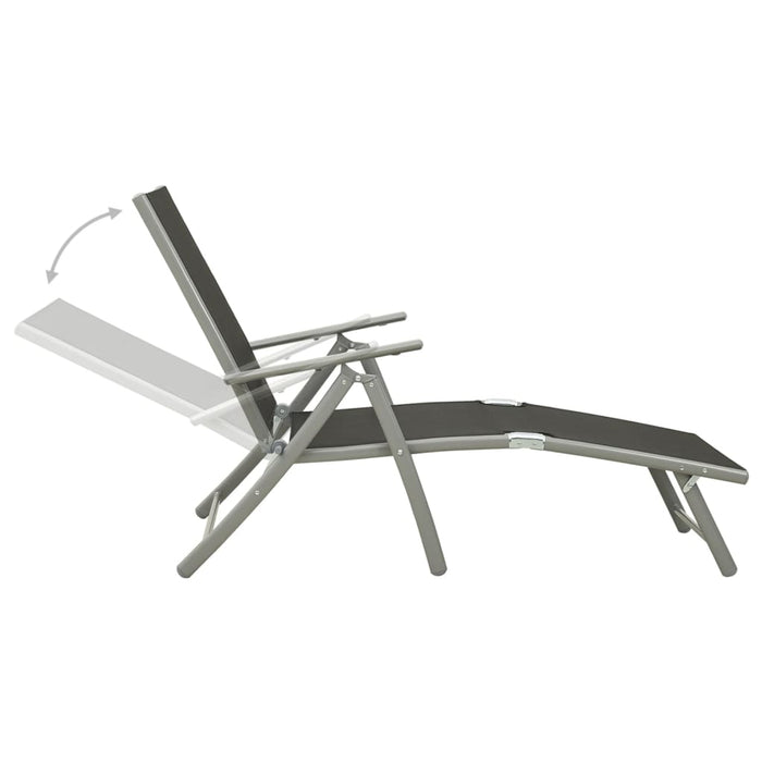 Set mobilier de grădină, 10 piese, negru și argintiu - WALTI WALTI