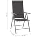 Set mobilier de grădină, 10 piese, negru și argintiu - WALTI WALTI