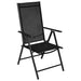 Set mobilier de grădină, 7 piese, negru, aluminiu - WALTI WALTI