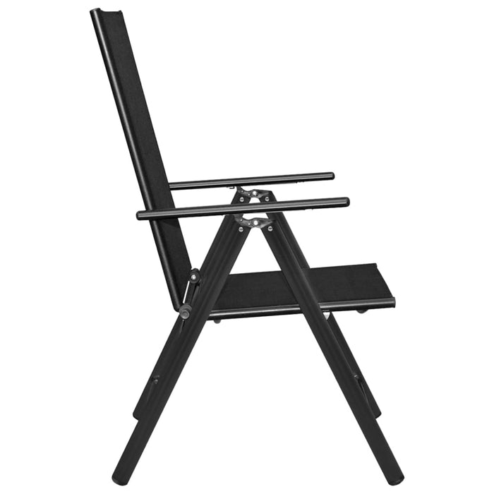 Set mobilier de grădină, 7 piese, negru, aluminiu - WALTI WALTI