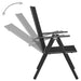 Set mobilier de grădină, 7 piese, negru, aluminiu - WALTI WALTI