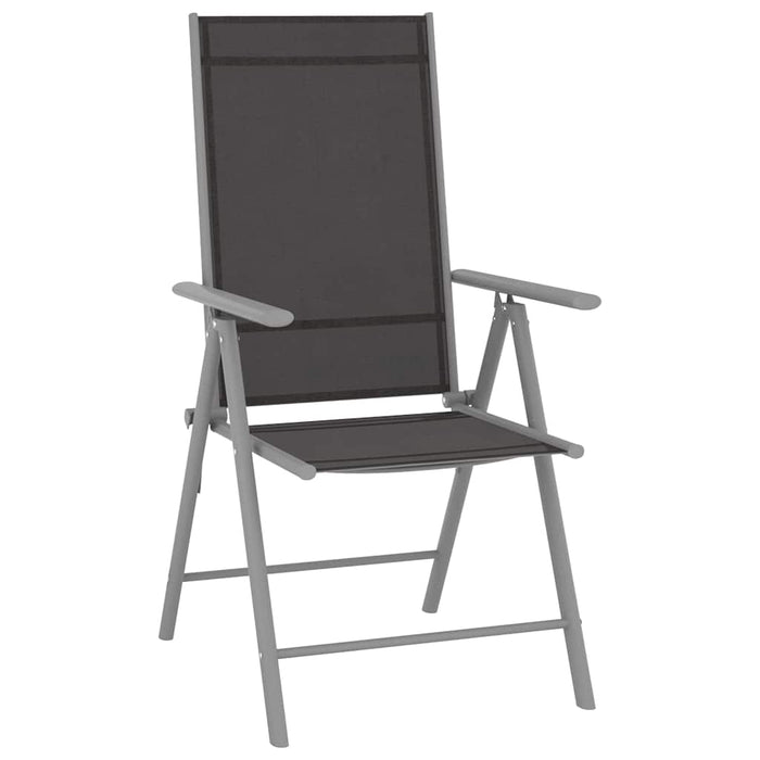 Set mobilier bistro, 3 piese, argintiu, aluminiu și textilenă WALTI
