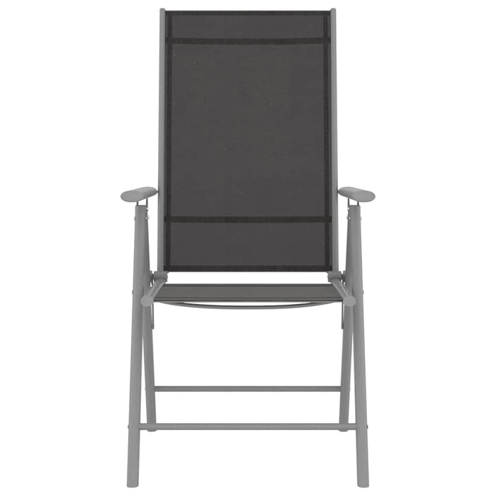 Set mobilier bistro, 3 piese, argintiu, aluminiu și textilenă WALTI