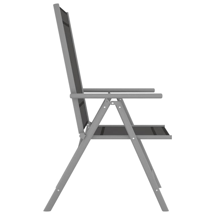 Set mobilier bistro, 3 piese, argintiu, aluminiu și textilenă WALTI