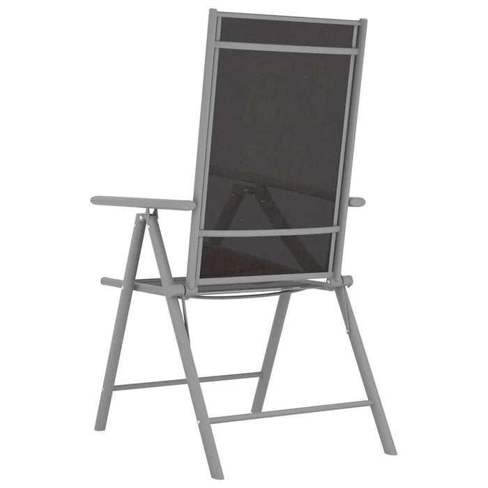 Set mobilier bistro, 3 piese, argintiu, aluminiu și textilenă WALTI