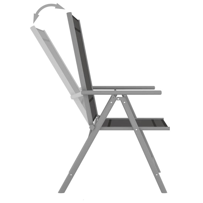 Set mobilier bistro, 3 piese, argintiu, aluminiu și textilenă WALTI