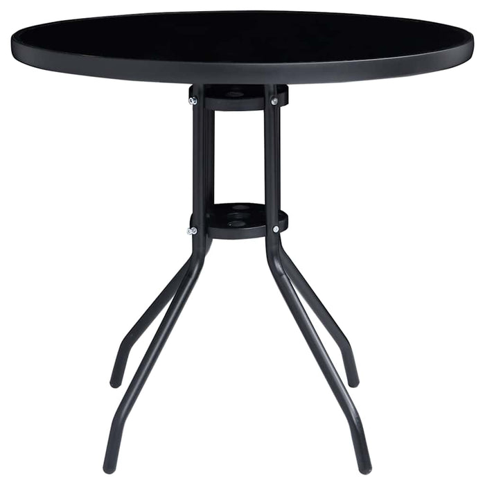Set mobilier de exterior, 5 piese, negru, aluminiu și textilenă WALTI