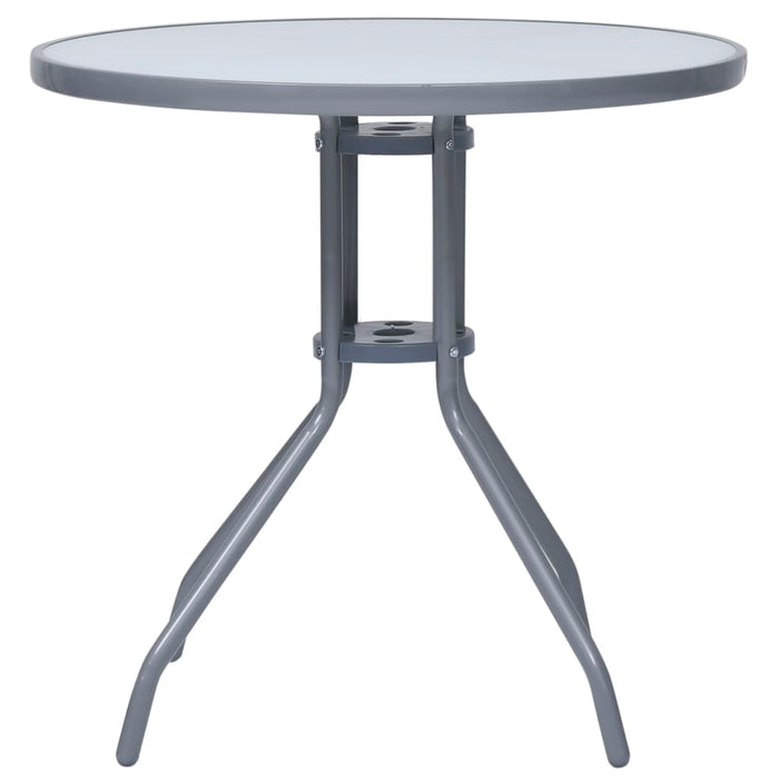 Set mobilier grădină, 5 piese, argintiu, aluminiu și textilenă - WALTI WALTI