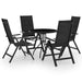 Set mobilier bistro, 5 piese, negru și antracit - WALTI WALTI