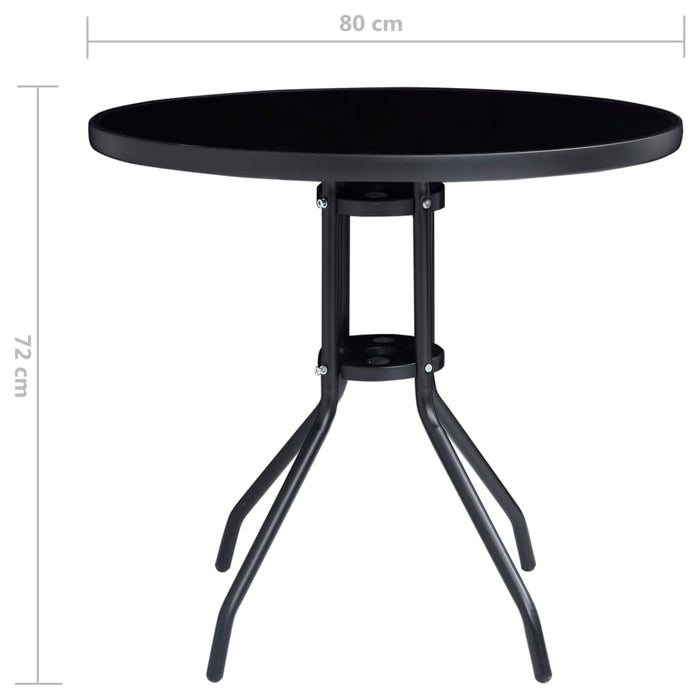 Set mobilier bistro, 5 piese, negru și antracit - WALTI WALTI