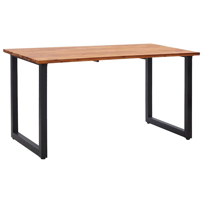 Set de masă pentru grădină, 5 piese, negru, poliratan WALTI