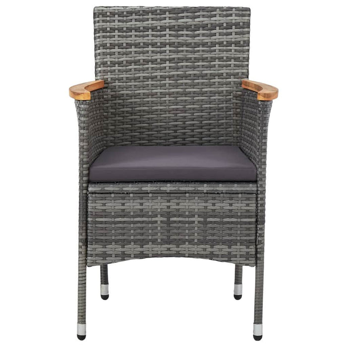 Set mobilier de grădină, 7 piese, gri, poliratan - WALTI WALTI