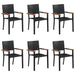 Set mobilier de grădină, 7 piese, negru, poliratan - WALTI WALTI