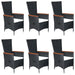 Set mobilier de grădină, 7 piese, negru, poliratan - WALTI WALTI