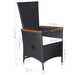 Set mobilier de grădină, 7 piese, negru, poliratan - WALTI WALTI