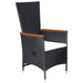 Set mobilier de grădină, 7 piese, negru, poliratan - WALTI WALTI