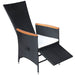 Set mobilier de grădină, 7 piese, negru, poliratan - WALTI WALTI