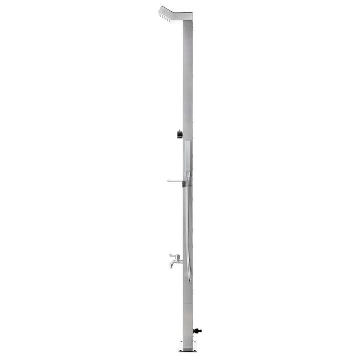 Duș de grădină cu bază maro, 225 cm, oțel inoxidabil - WALTI WALTI
