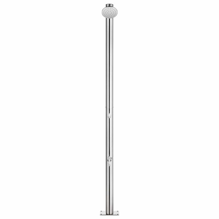 Duș de grădină cu bază maro, 220 cm, oțel inoxidabil - WALTI WALTI