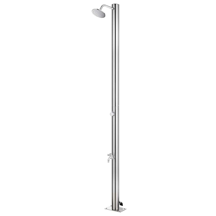 Duș de grădină cu bază maro, 220 cm, oțel inoxidabil - WALTI WALTI