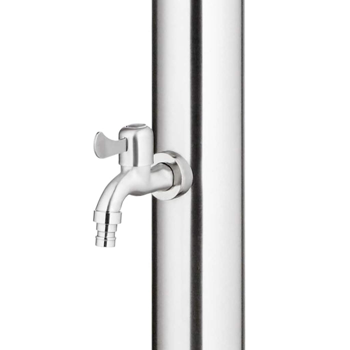 Duș de grădină cu bază maro, 220 cm, oțel inoxidabil - WALTI WALTI