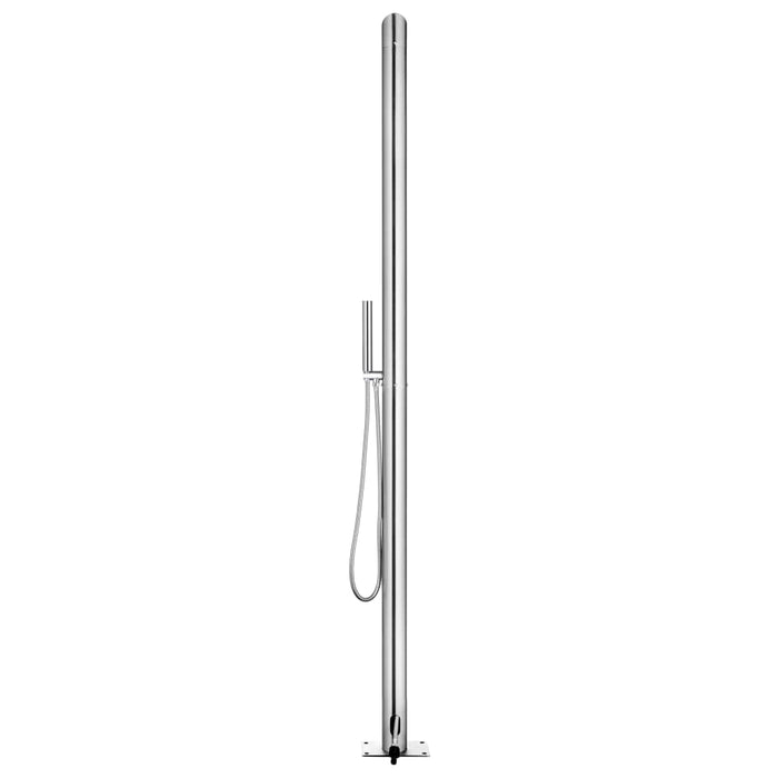 Duș de grădină cu bază maro, 225 cm, oțel inoxidabil - WALTI WALTI