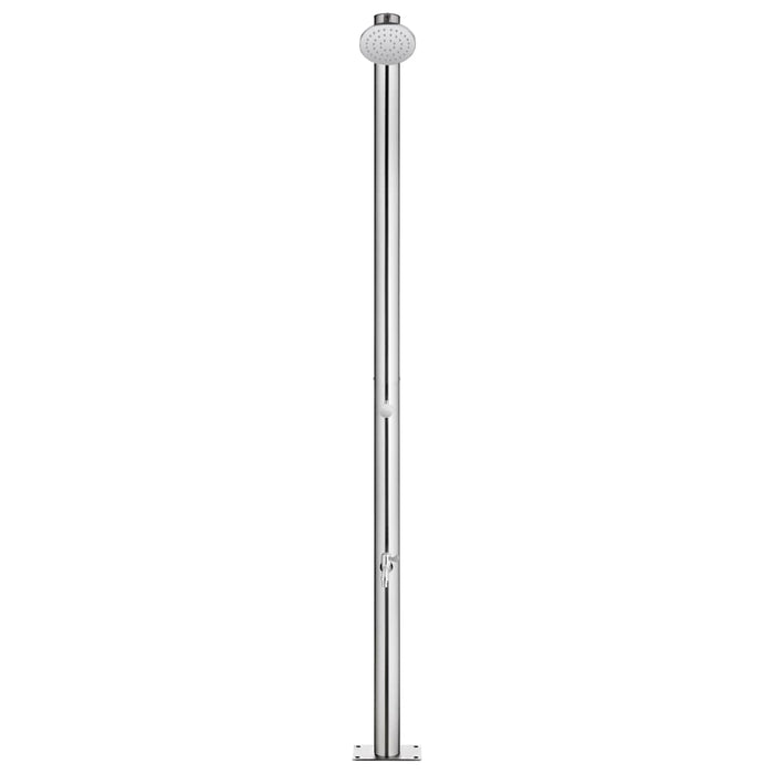 Duș de grădină cu bază gri, 220 cm, oțel inoxidabil - WALTI WALTI