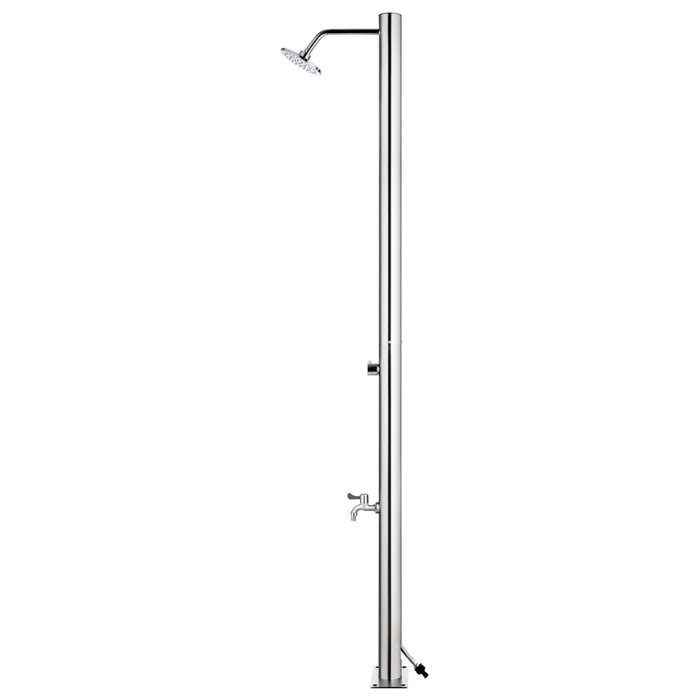 Duș de grădină cu bază gri, 220 cm, oțel inoxidabil - WALTI WALTI