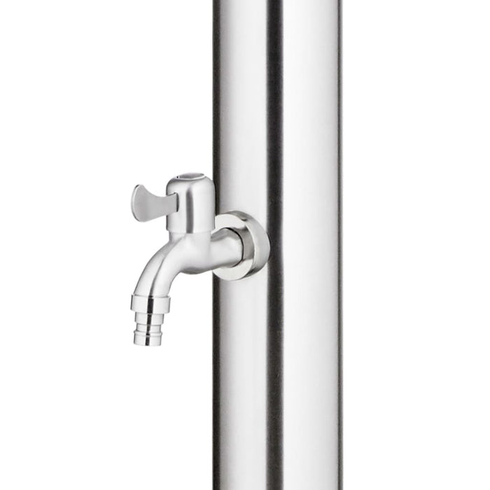 Duș de grădină cu bază gri, 220 cm, oțel inoxidabil - WALTI WALTI
