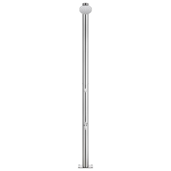 Duș de grădină cu bază maro, 220 cm, oțel inoxidabil - WALTI WALTI