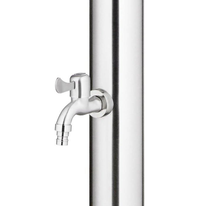 Duș de grădină cu bază maro, 220 cm, oțel inoxidabil - WALTI WALTI