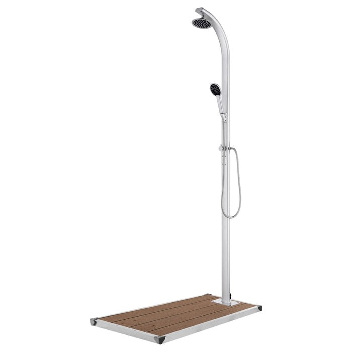 Duș de grădină cu bază maro, 220 cm, aluminiu - WALTI WALTI