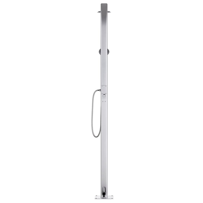 Duș de grădină cu bază maro, 220 cm, aluminiu - WALTI WALTI