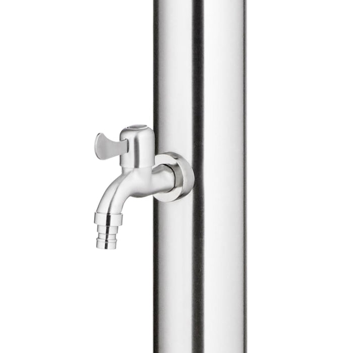 Duș de grădină cu bază gri, 220 cm, oțel inoxidabil - WALTI WALTI