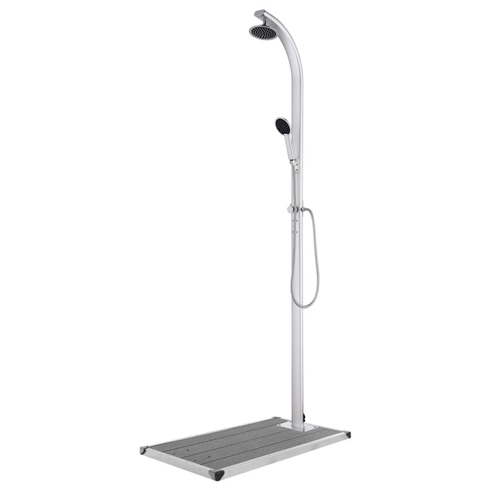 Duș de grădină cu bază gri, 220 cm, aluminiu - WALTI WALTI