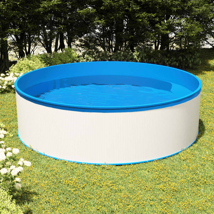Piscină cu valuri, skimmer suspendat cu pompă, alb, 350x90 cm - WALTI WALTI